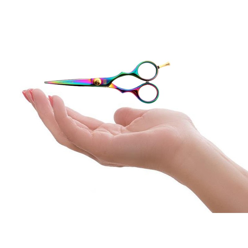Moustache Scissors, Moustache Grooming Scissors, Extremely Sharp – Multicoloured, 13 cm, with Case