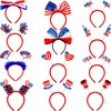 Cotiny 12 Pieces Patriotic Headbands Fourth 4th of July Head