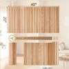 bingaai Roll Up Cedar Wood Bath Mat 40"×20", Wooden Shower
