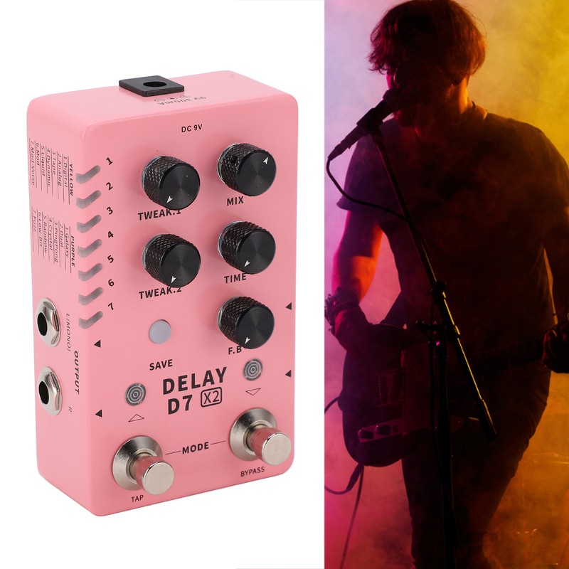 Stereo Delay Effect Electric Guitar Single Effector Support Storage with