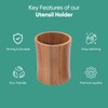 The Pretty Turtle Bamboo Kitchen Counter Utensil Crock Holder Caddy