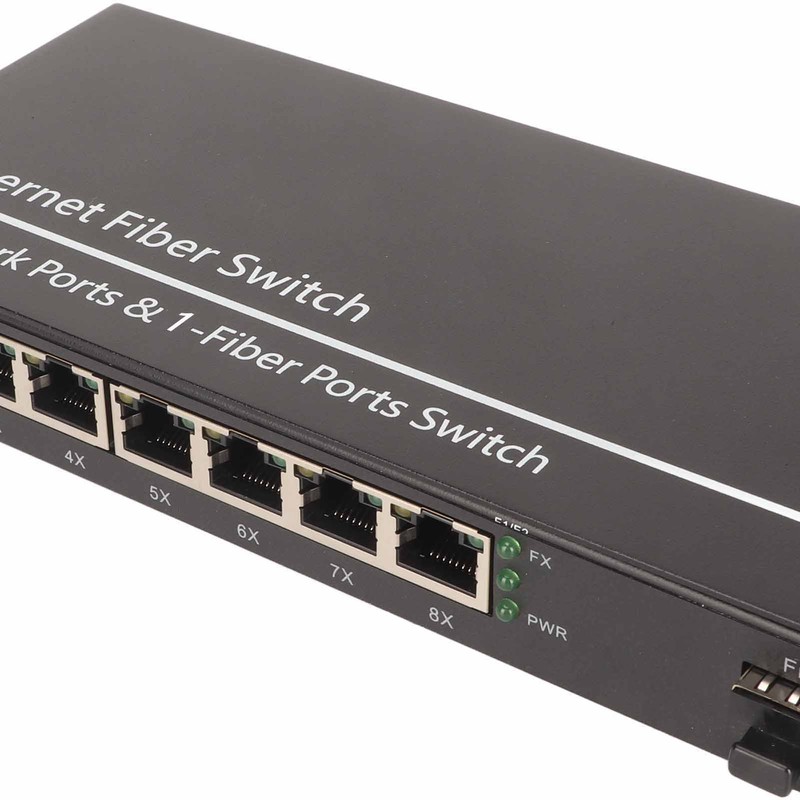 Fiber Ethernet Media Converter 1 Optical Port 8 Electrical Port