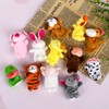 12Pcs Mini Plush Animal Finger Puppets, 12 Style Cartoon Small