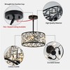 Rpzloila 3-Light Crystal Ceiling Light Fixture, Modern Semi Flush Mount