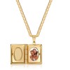 Barzel 18K Gold Plated Locket Necklace Photo Book Necklace -