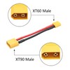 Short XT60 Parallel Battery Connector Cable,12AWG XT60 Male to Male
