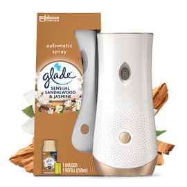 glade Glade Automatic Air Freshener Holder & Refill, Long-lasting Fragrance Infused with Essential Oils, Sandalwood & Jasmine, 1 Starter Kit, (1 x Holder and 269 ml Refill)