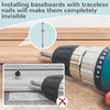 Yaocom 500 Pieces Double-Head Skirting Thread Seamless Nails Non Marking