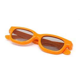 Ultra 1 x Orange Childrens Passive 3D Glasses Kids for Use with all Passive TVs Cinema Projectors and RealD Films Movies Circular Polarised 3D Glasses Passive Kids Movies Cinema 3D Glasses