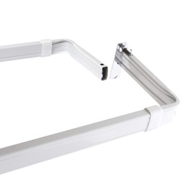 Lockseam 3" Clearance Curtain Rod 48-84 inch, White