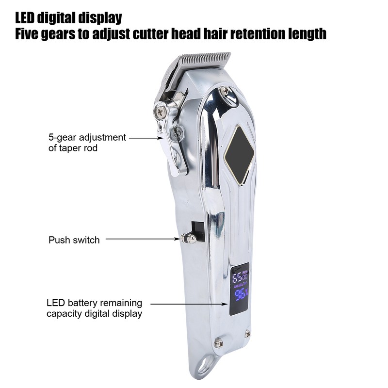 Professional Electric Hair Clipper LED Display Hair Trimmer Cutting Machine