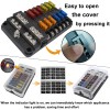 Autoxbert 12-Way Fuse Blade Box Holder LED Block Indicator 12V