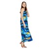 Matchable Family Hawaiian Luau Sweetheart Maxi Dress, Sunset Blue, Women,