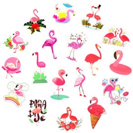 QTL Flamingo Stickers for Kids Teen Girls Flamingo Party Supplies Waterproof Vinyl Stickers for Water Bottle Laptop 50Pcs