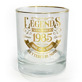 Pavilion Gift Company - 1985-8 Oz Old Fashioned Rocks Glass Drinkware Cup Birthday Milestone Party Birth Year