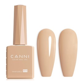 CANNI Nude Gel Nail Polish, 1Pcs Nude Gel Polish Nude Pink Color Nail Polish Gel High Gloss Soak Off U V Gel Nail French Nail Manicure Salon DIY