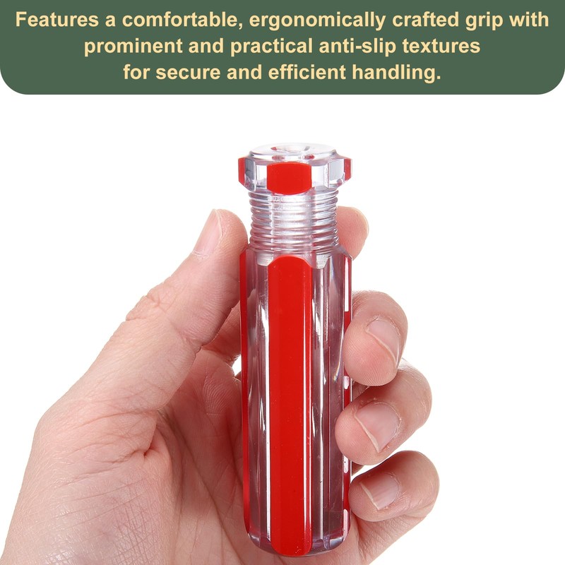 sourcing map Pre-Drilled Blank Screwdriver Tool Handles 6.3mm Hole 90mm