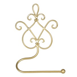 Gold Iron Toilet Roll Holder - Wall Mounted Heart Design