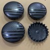 FEAYS 4PCS 83mm 3.25" Black Wheel Center Hub Caps for