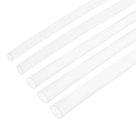 QUARKZMAN PTFE Heat Shrink Tubing 4:1 Ratio Total 10 Meters Transparent Insulation Tubing High Temperature Heat Shrink Tubing Pack of 5