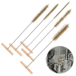 Pack of 5 Drill Hole Brush, 8 mm/12 mm/16 mm/20 mm/25 mm Cleaning Brush, Round Stainless Steel Hole Brush, Pipe Cleaning Brush for Hammer Drills, Efficient Drill Hole Cleaning