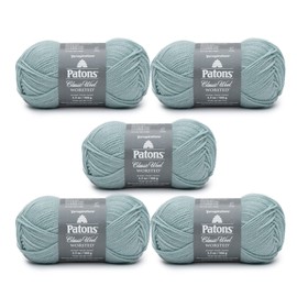Patons Classic Wool Seafoam Yarn - 5 Pack of 3.5oz/100g - Wool - 4 Medium - 210 Yards - Knitting, Crocheting & Crafts