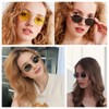 WDZAYXC Fashion Oval Sunglasses for Men and Women Lightweight Metal