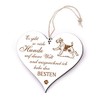 Sign Heart Saying Best Dog Airedale Terrier Decorative Wooden Sign