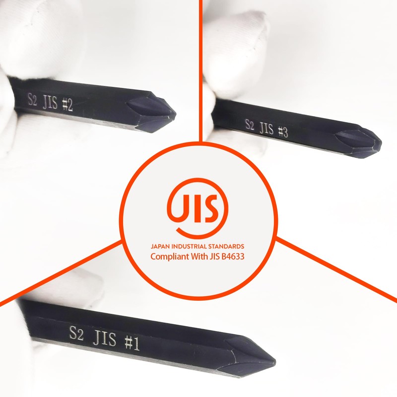 JIS B4633 Impact Screwdriver Bits For Impact Driver, 5/16" Hex
