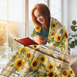 Christian Blanket, Christian Gifts for Women Faith, Inspirational Bible Verse Blanket Religious Scripture Prayer Faith Blanket, Soft Flannel Jesus Christ God Say You are Throw 60x50