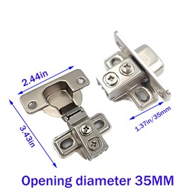 TEYOUQU 2 Piece 90 Degree Blind Hinge 90 Degree Hinge for Cabinet Bookcase Door