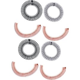 FRCOLOR 8Piezas Peine Elástico Flexible para Cabello con Diadema Accesorios para Pelucas Herramientas para Extensiones de Cabello Incluye Colores Negro Negro con Diamantes con Diamantes