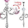 Pierced Owl - 14GA 316L Stainless Steel CZ Crystal Dangling