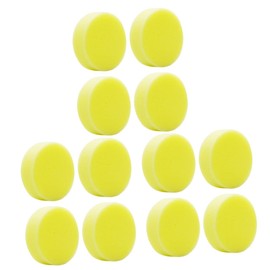 Levemolo 12pcs Cleaning Sponge Applicator Pads for Waxing and Polishing Multi-purpose Yellow Sponge for and Household Cleaning Tools