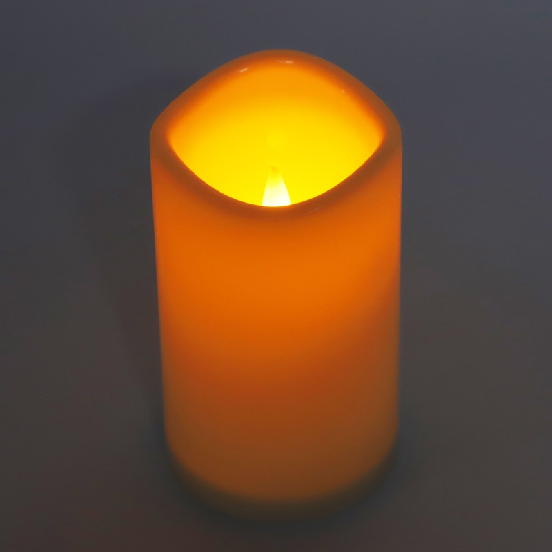 3pcs Electronic LED Candles Plastic Flameless Flickering Pillar Fake Candles