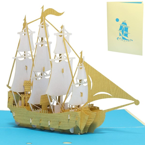Lin Pop-up Greeting Cards 3D Travel Voucher, 4th Master Boat