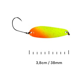 SEABUZZ Mini Bass & Trout Spoon Blaze 3.5 g 38 mm Trout Bait & Bass Bait with Fishing Hook - Blinker Trout & Predator Fishing Bait - Sports Fishing Bait - Artificial Bait - Wobbler - Fishing