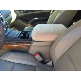 Auto Console Covers- Fits The Chevy Tahoe 2015-2020 Center Console Armrest Lid Cover Fleece Fabrics-Tan