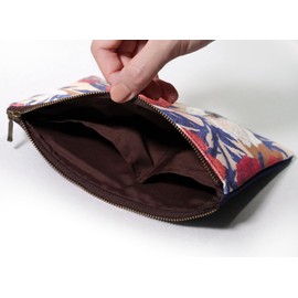 kaiteki ART Original Multi-Pouch with Japanese Canvas/Pocket/Bag-in-Bag/Flower Pattern