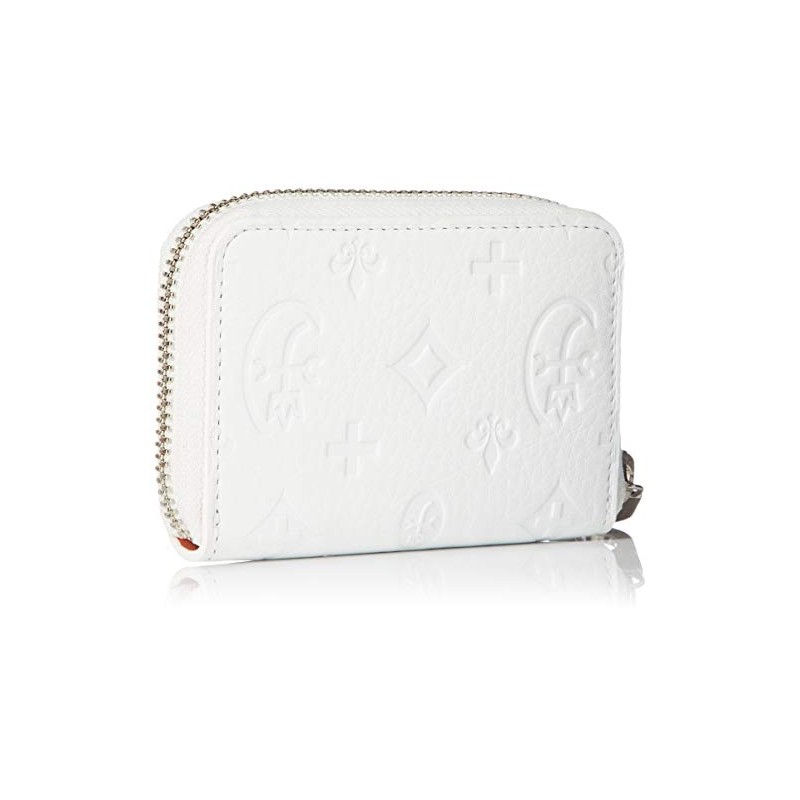 Castelbajac 61611 Coin Purse, Marcel Accessories, Round Zipper, white