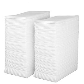 Linen Feel Disposable Guest Towels - Cloth Like White Paper Hand Napkins 200 Pack - Highly Absorbent, Soft Fancy Guest Hand Towels for Bathroom, Parties, Dinner, Cocktails, Kitchen, Weddings & Events