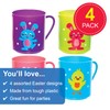 Baker Ross FX479 Easter Characters Plastic Mugs - Pack of