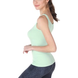 NIKIBIKI Women Seamless Basic Jersey Tank Top, Made in U.S.A, One Size (Mint Cream)