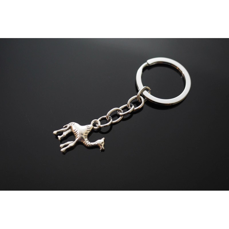 Camel Single Hump Bactrian Dromedary Silver Pendant Keychain Gift Key
