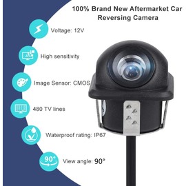 Sonew Car Rear View Reverse/Reversing Parking Backup Camera 170° Viewing Angle Waterproof Car Backup/Front/Side View Backup Camera