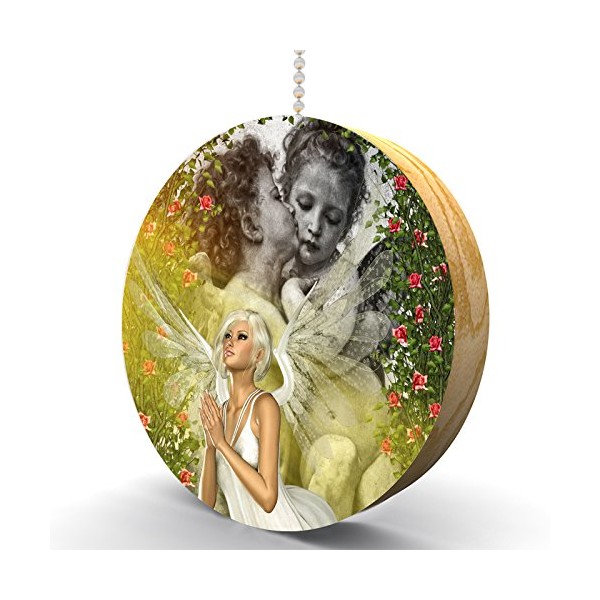 Morning Angel Hardwood Oak Fan/Light Pull