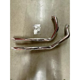 Texan Bikes 40" Long, Chrome 1-3/4" Drag Pipes for Harley XL Evo Sportster 1986-2003