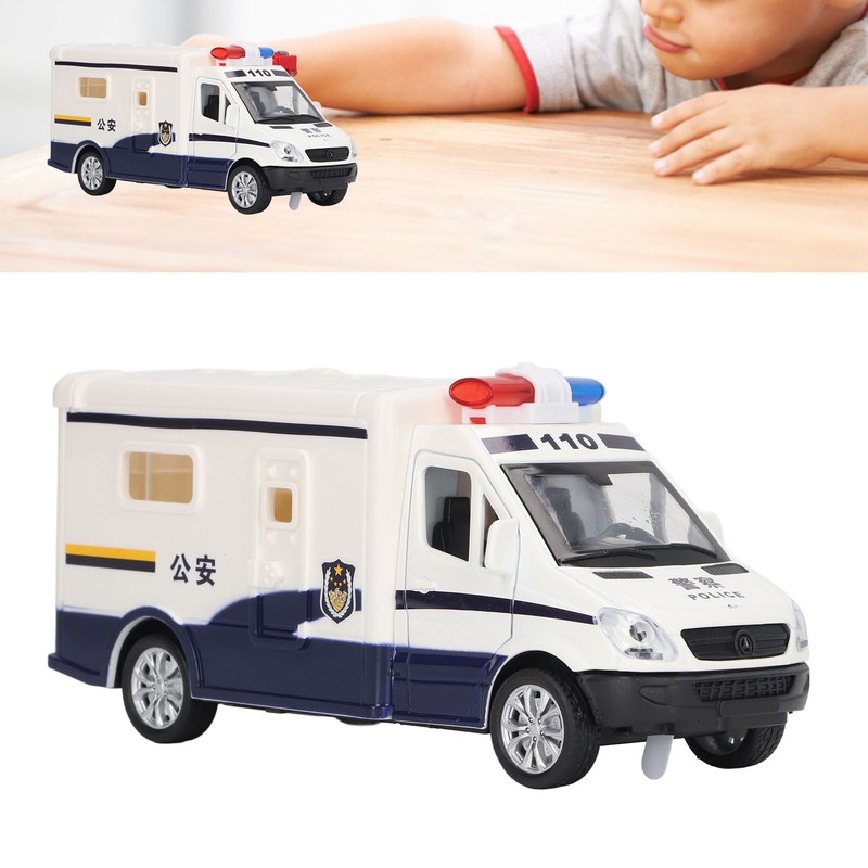 Kids Vehicle Toy 4 Door Opening Simulated Pull Back Alloy