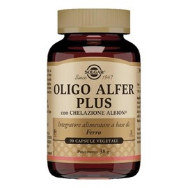 Solgar OLIGO ALFER PLUS – Ferro bisglicinato “gentile”, alta biodisponibilità, 90 capsule vegetali
