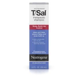 Neutrogena T/SAL Therapeutic Shampoo for Scalp Build-Up Control with Salicylic Acid, Scalp Treatment for Dandruff, Scalp Psoriasis & Seborrheic Dermatitis Relief, 4.5 fl. oz